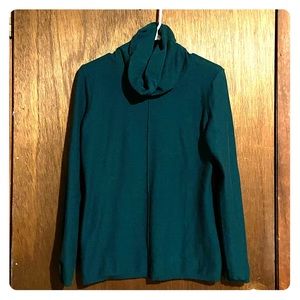 Green cowl neck sweater